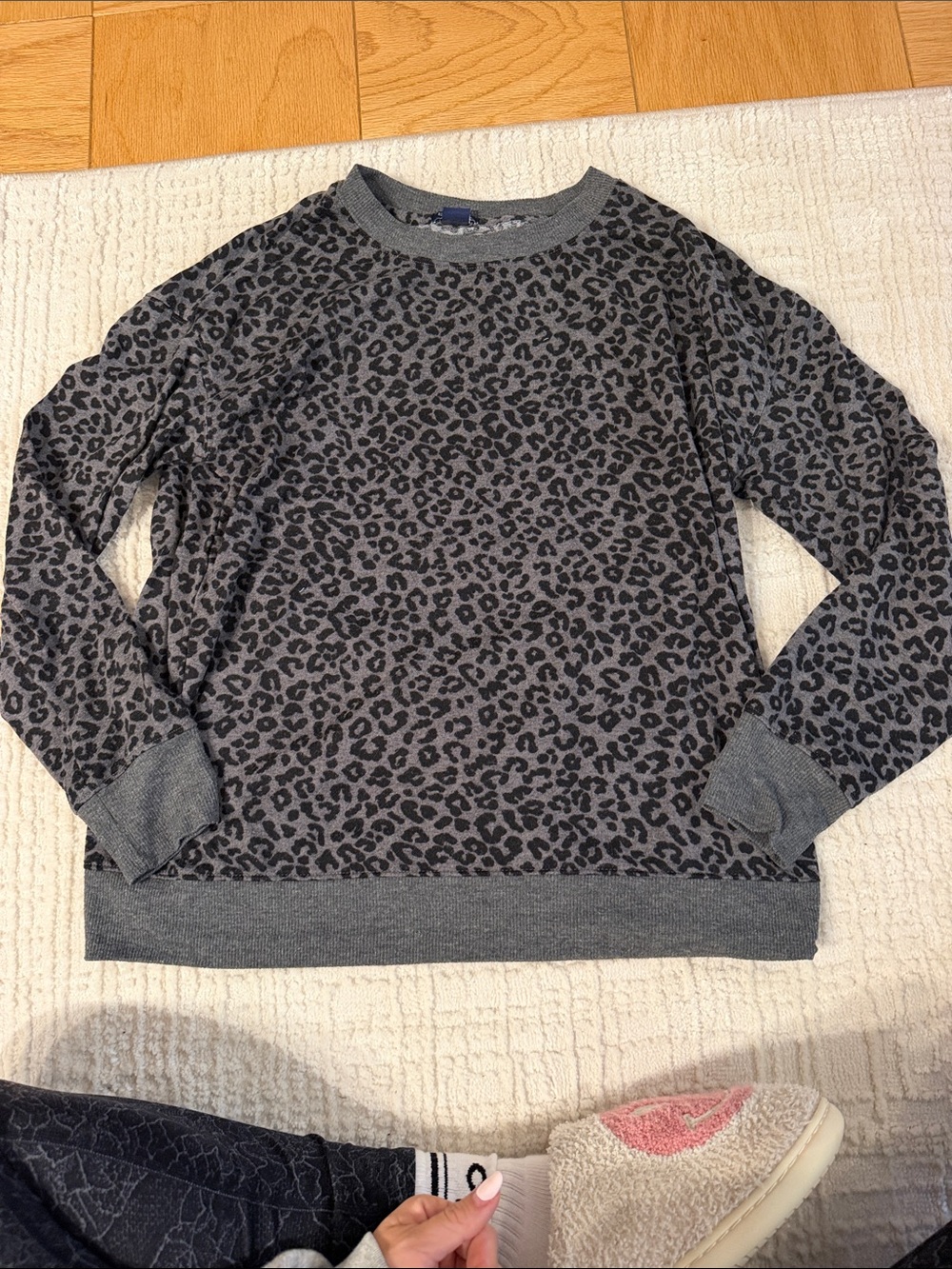 Splendid Gray Leopard-Print Sweat Set - Picture 6 of 8